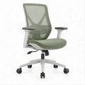 Ergonomiczny fotel biurowy obrotowy z zieloną siatką, 63 x 63 x 114–124 cm