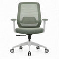 Ergonomiczne krzesło obrotowe z siatkowym oparciem, zielone/białe/czarne, 62 x 62 x 96-106 cm